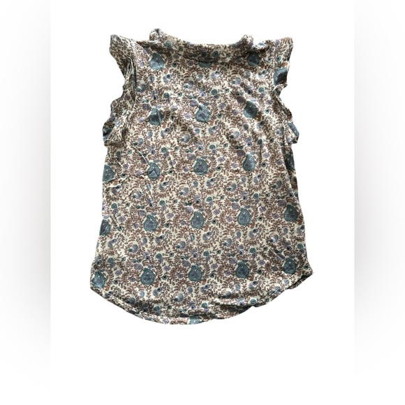 Lucky Brand Floral Ruffle Cap Sleeve Blouse – Size M - Picture 5 of 5